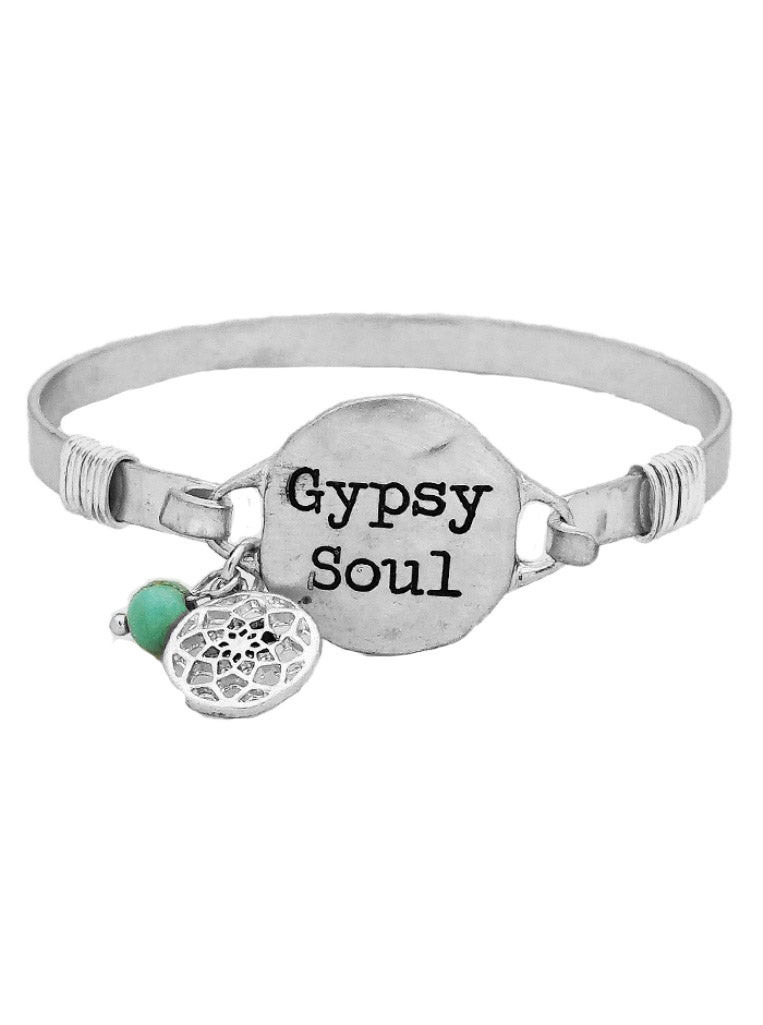 Burnished Silver American Charms Bangle