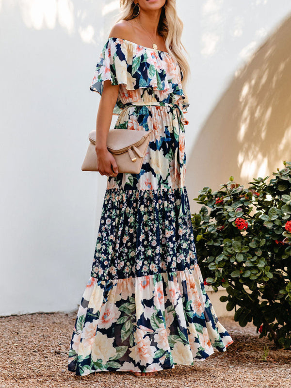 Dahlia Embroidered Floral Off-the-Shoulder Maxi Dress